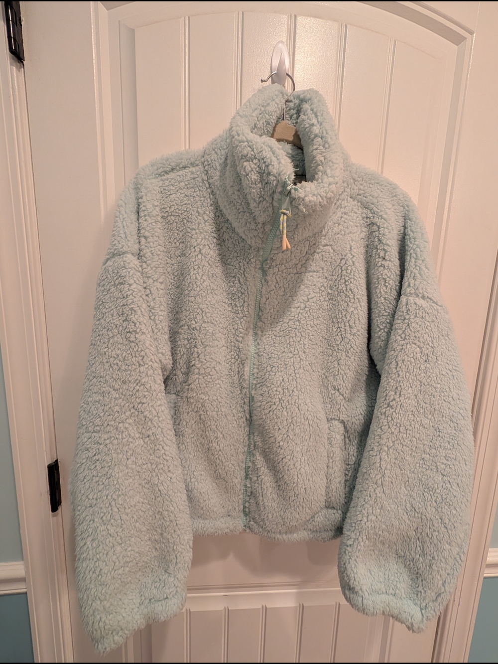 American Eagle Outfitters Plush Sherpa Jacket - Mint